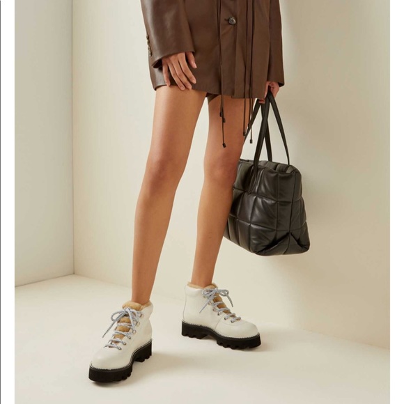 Proenza Schouler Shoes - Proenza Schouler Shearling Hiking Bootie $795